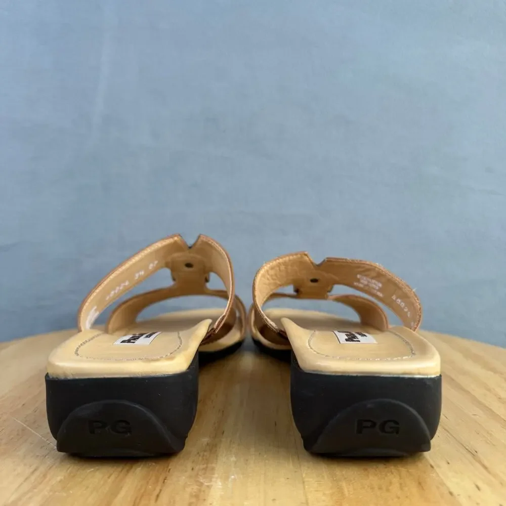 Paul Green München Brown Leather Slide Sandals Women’s Size 3.5 UK / 6 US - Picture 4 of 8